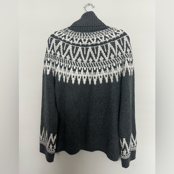 H&M Jacquard-knit polo-neck jumper - Dark grey/Patterned Oversized Size S - Picture 3 of 7